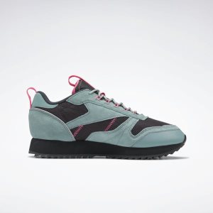 Adidasy Damskie Reebok Classic Leather Ripple Trail Zielone/Szare/Różowe PL 80JRBKA